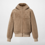LV Blouson à capuche reversible en shearling