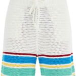 CASABLANCA crocheted bermuda shorts White