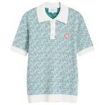 Casablanca Men's Jacquard Monogram Polo in Column Monogram