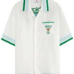 Casablanca Metaphysical Tennis Silk-satin Shirt White