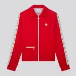 Casablanca Laurel Stripe Track Jacket Red