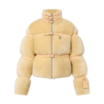 LV Beige Shearling Down Blouson