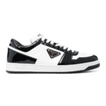 Prada Downtown Leather 'Black White Patent' sneakers