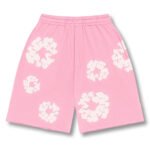 Denim Tears cotton wreath pink shorts