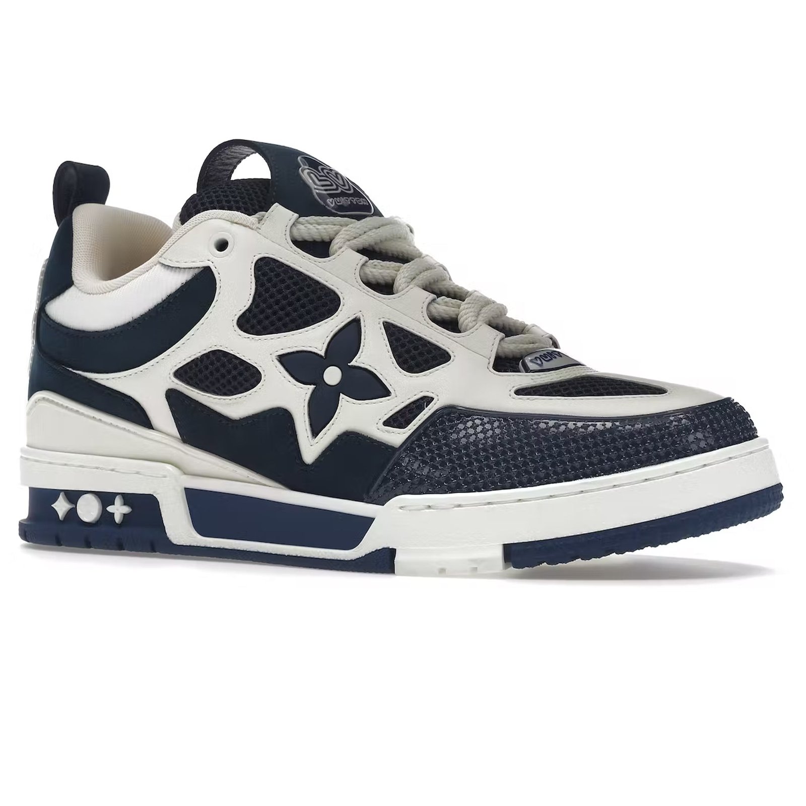 Louis-Vuitton-LV-Skate-Trainer-Marine-Sneaker-Crepslocker-Front-Side