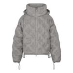 LV clear bubble coat grey jacket