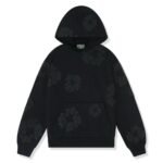 Denim Tears cotton wreath black monochrome hoodie