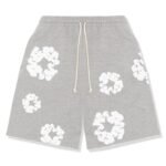 Denim Tears cotton wreath grey shorts