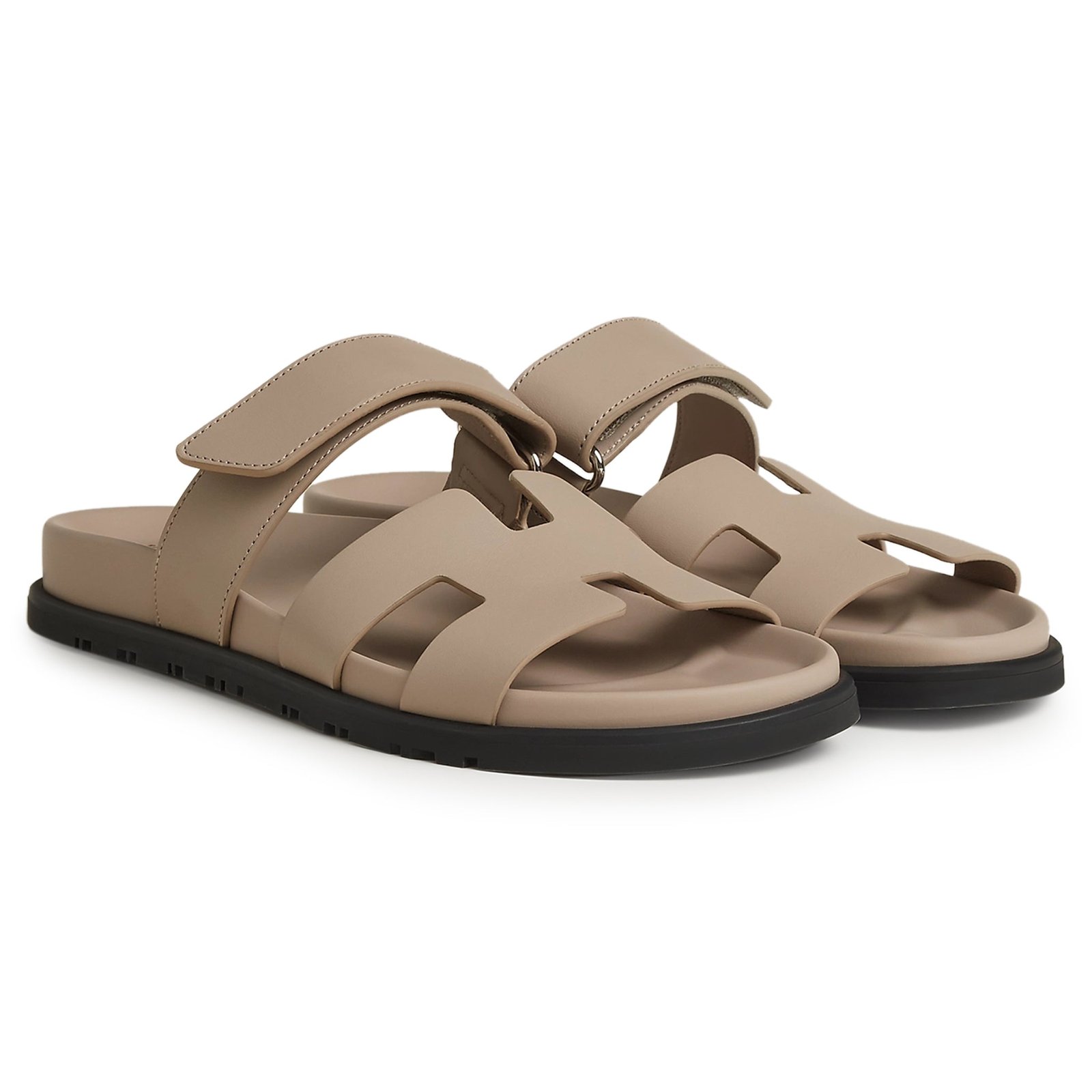 Chypre leather sandal beige mastic Chypre leather sandal beige mastic