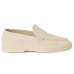 Loro Piana summer walk suede nougat loafers