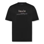 LV bead embroidered black t-shirt