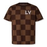 LV damier crystal patch brown t-shirt
