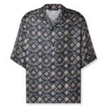 LV monogram silk short sleeved shirt