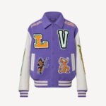 Jacket LV multi-patches leather Purple