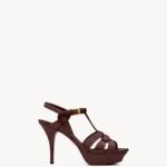 Tribute sandals Burgundy à plateforme en cuir verni