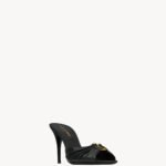 babylone mules in smooth leather - Black