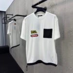 LV White tshirt Multiple patches black & yellow