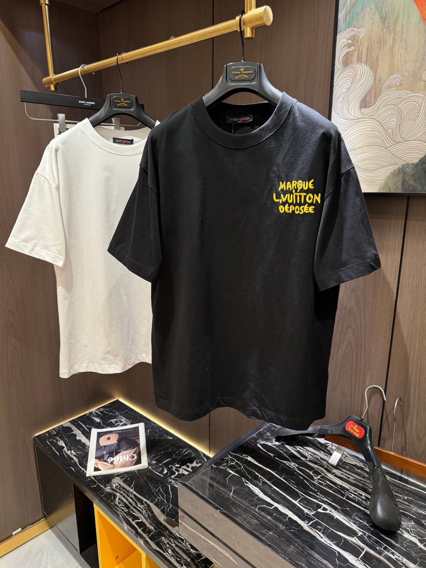 LV T-shirt Yellow details