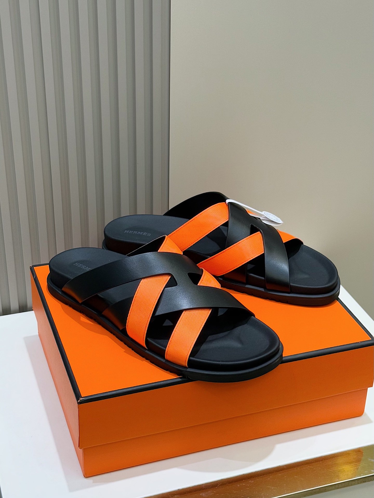 Sandals Kazimir Orange & Black