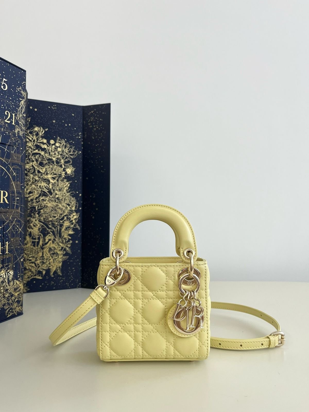 ABC Dior Lady mini bag yellow