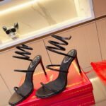 High heels Elegnat Black Cleo Rene Caovilla