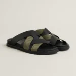 Sandals Kazimir Green Olive & Black